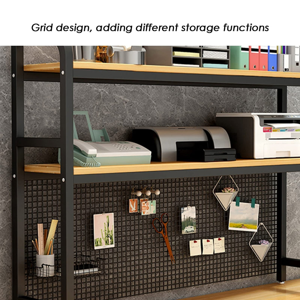 White 23-Tier Wrought Iron Desktop Bookshelf N873