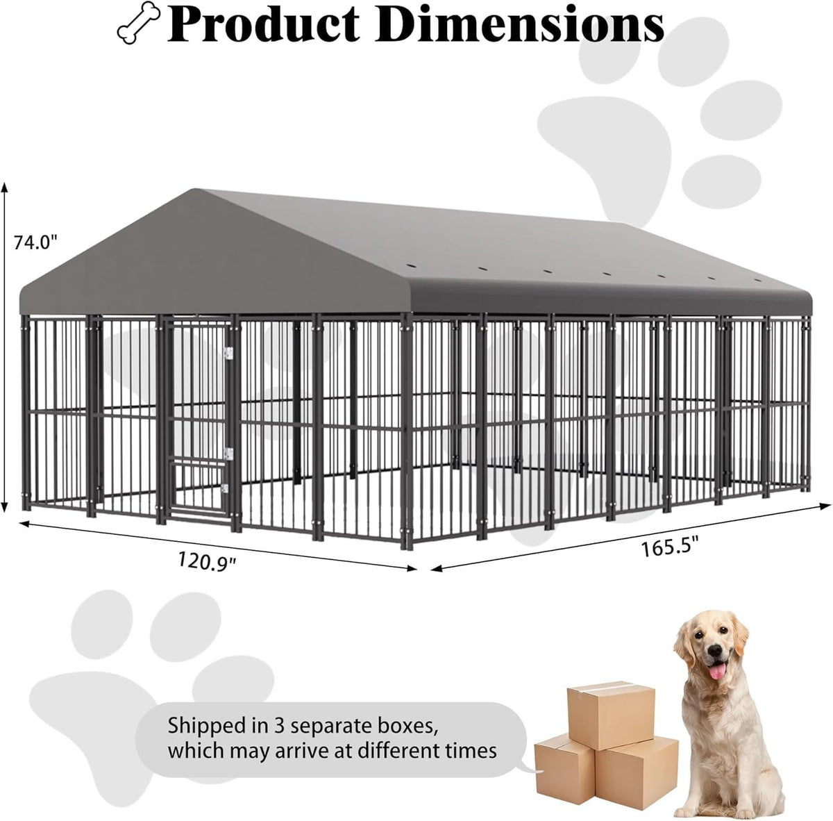 10x14FT Heavy Duty Large Dog Kennel Outdoor O22690