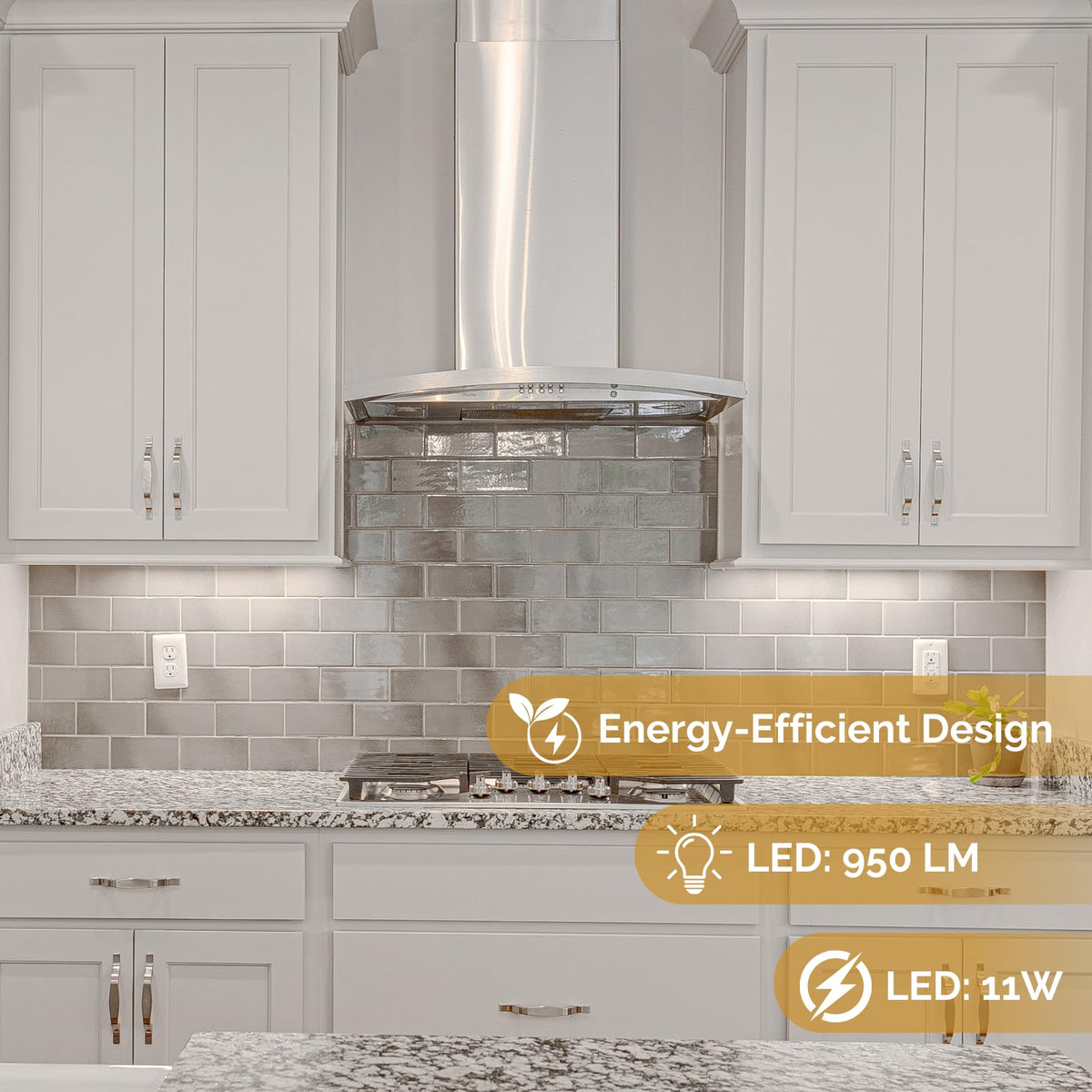 24-Inch LED Under Cabinet Light, Dimmable Color Selectable, 11W, White U836