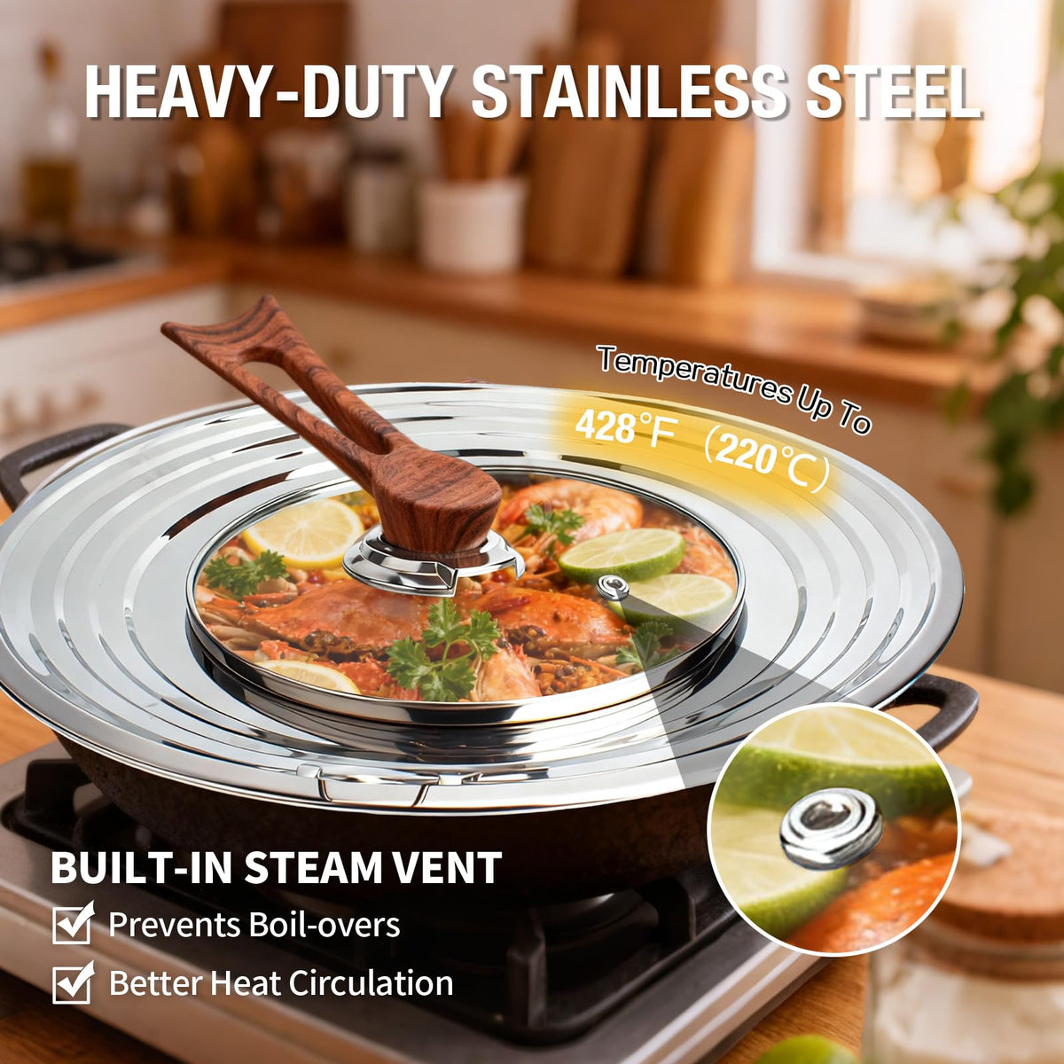 Universal Pan Lid with Tempered Glass O611