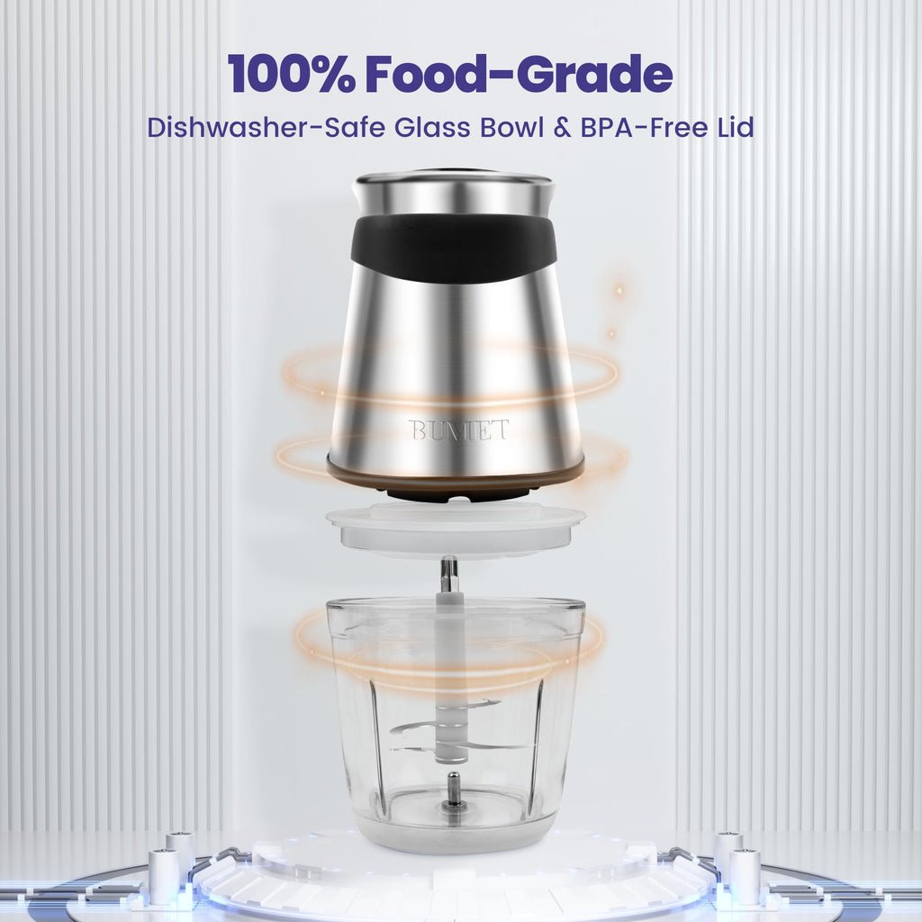 500W Mini Chopper 2.5-Cup Glass Bowl H5555