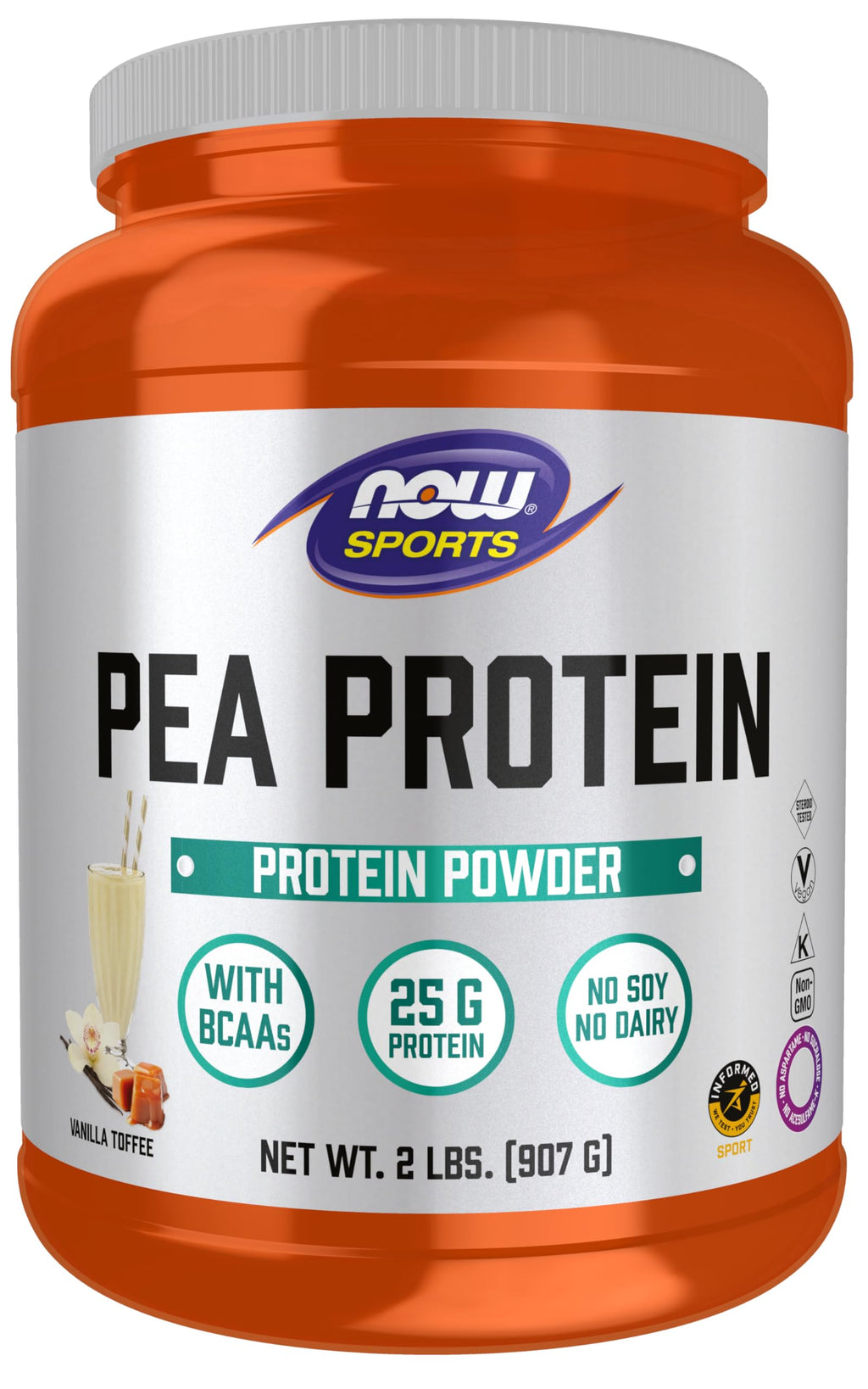 Pea Protein 25 g With BCAAs Vanilla Toffee 2 lbs B151649