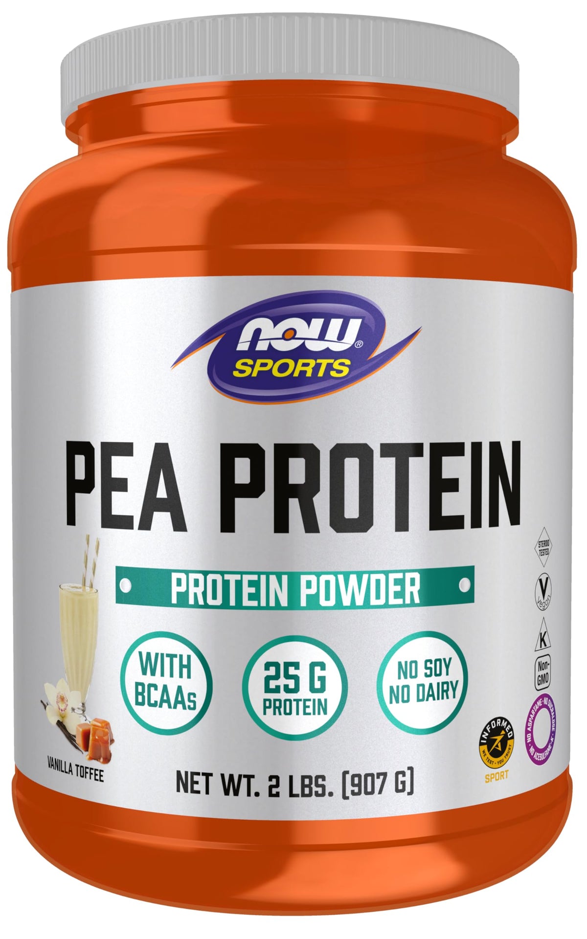 Pea Protein 25 g With BCAAs Vanilla Toffee 2 lbs B151649