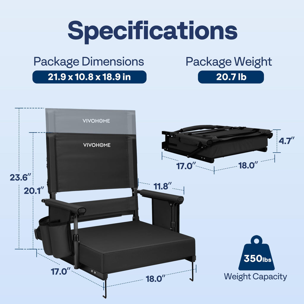 Adjustable High Back Stadium Seats with Cushion E404042