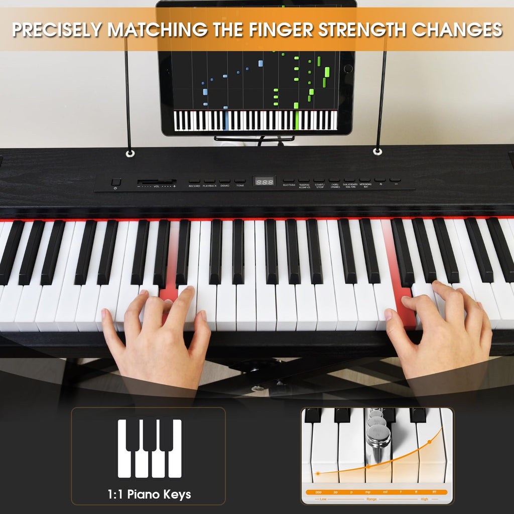88 Key Semi Weighted Digital Piano with Stand M242