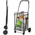 Black Foldable Utility Cart with Wheels P612486