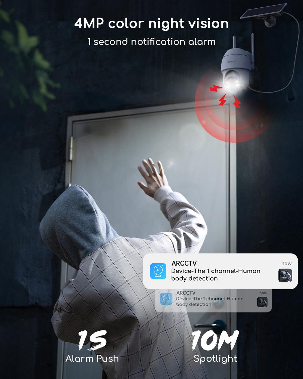 Solar Security Cameras Wireless Outdoor A566