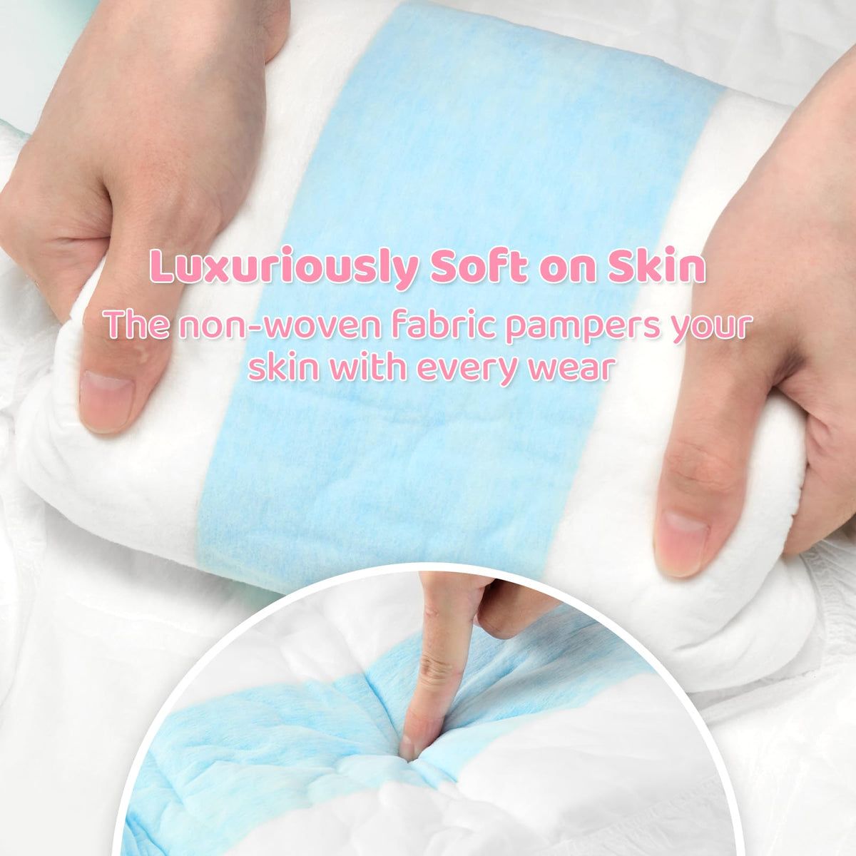 Adjustable Adult Diaper 10 Pieces White Medium P7994