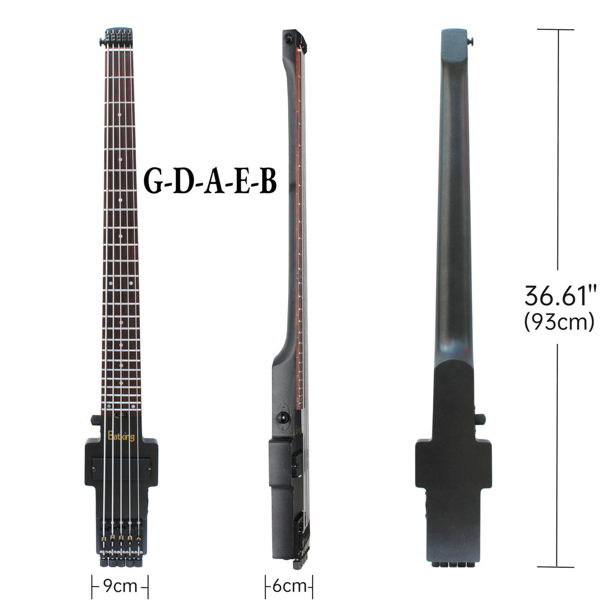 5 Strings Electric Headless Bass Guitar A7042