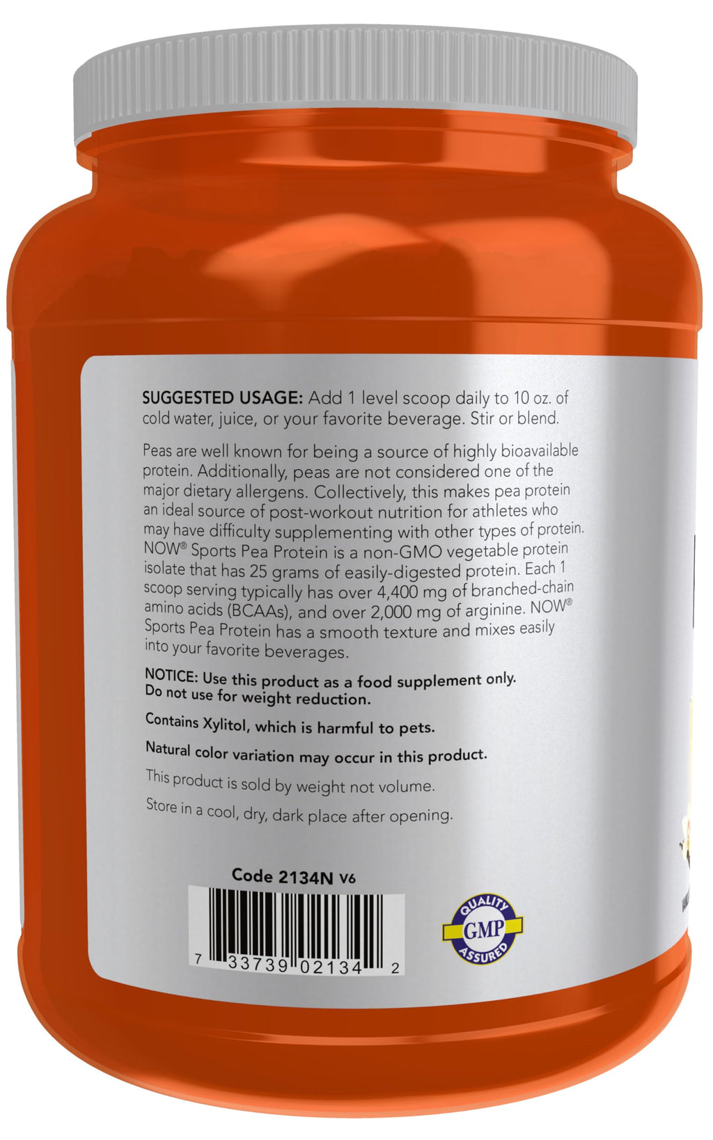 Pea Protein 25 g With BCAAs Vanilla Toffee 2 lbs B151649