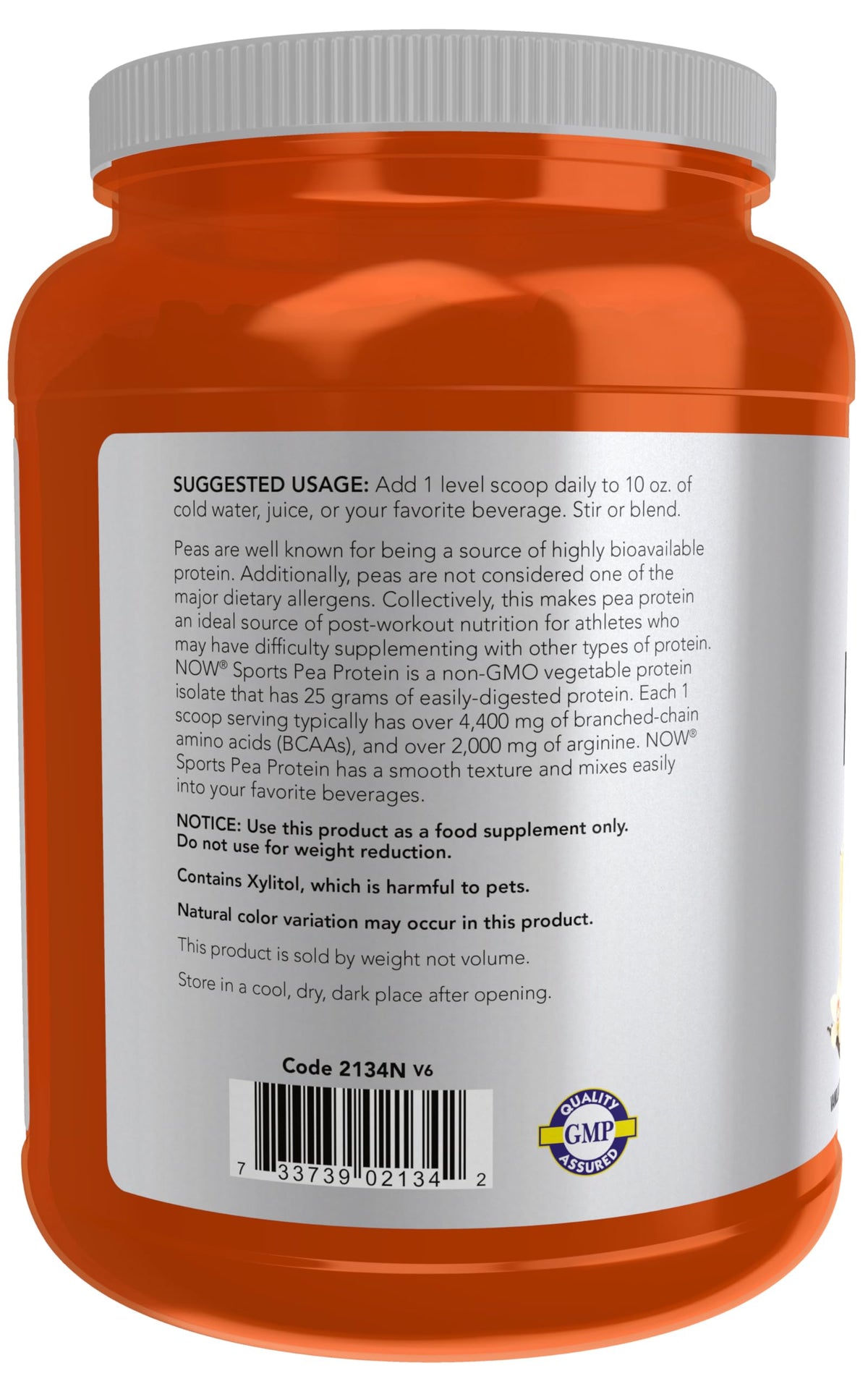 Pea Protein 25 g With BCAAs Vanilla Toffee 2 lbs B151649