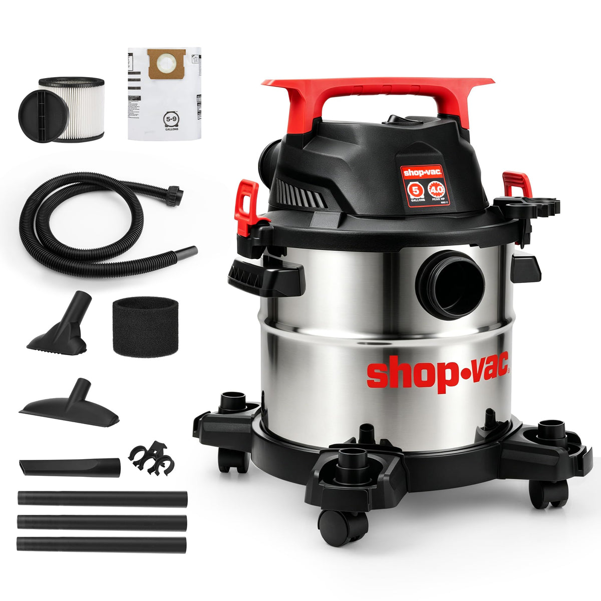 Wet/Dry Vacuum with Blower, 5 Gallon, 4 Peak HP O936