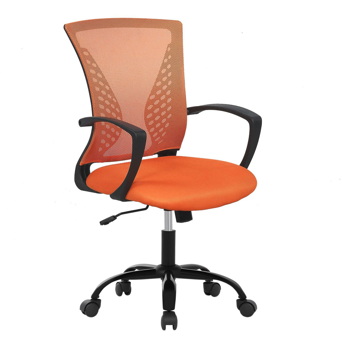 Orange Mesh Ergonomic Office Chair with Lumbar Support and Armrest Q173444