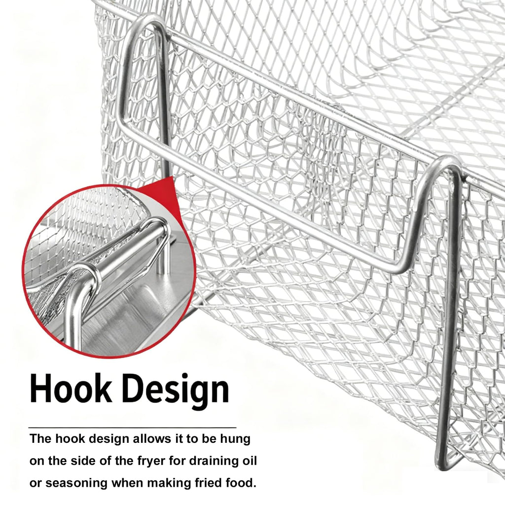 Stainless Steel Fry Basket with Detachable Handle W400066