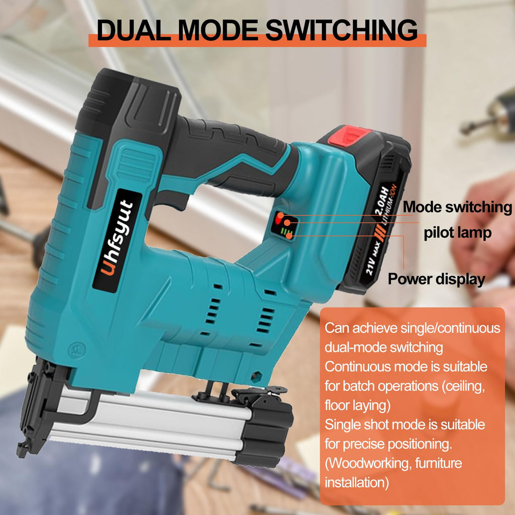 Cordless 21V 2 in 1 Brad Nailer and Staple Gun J856