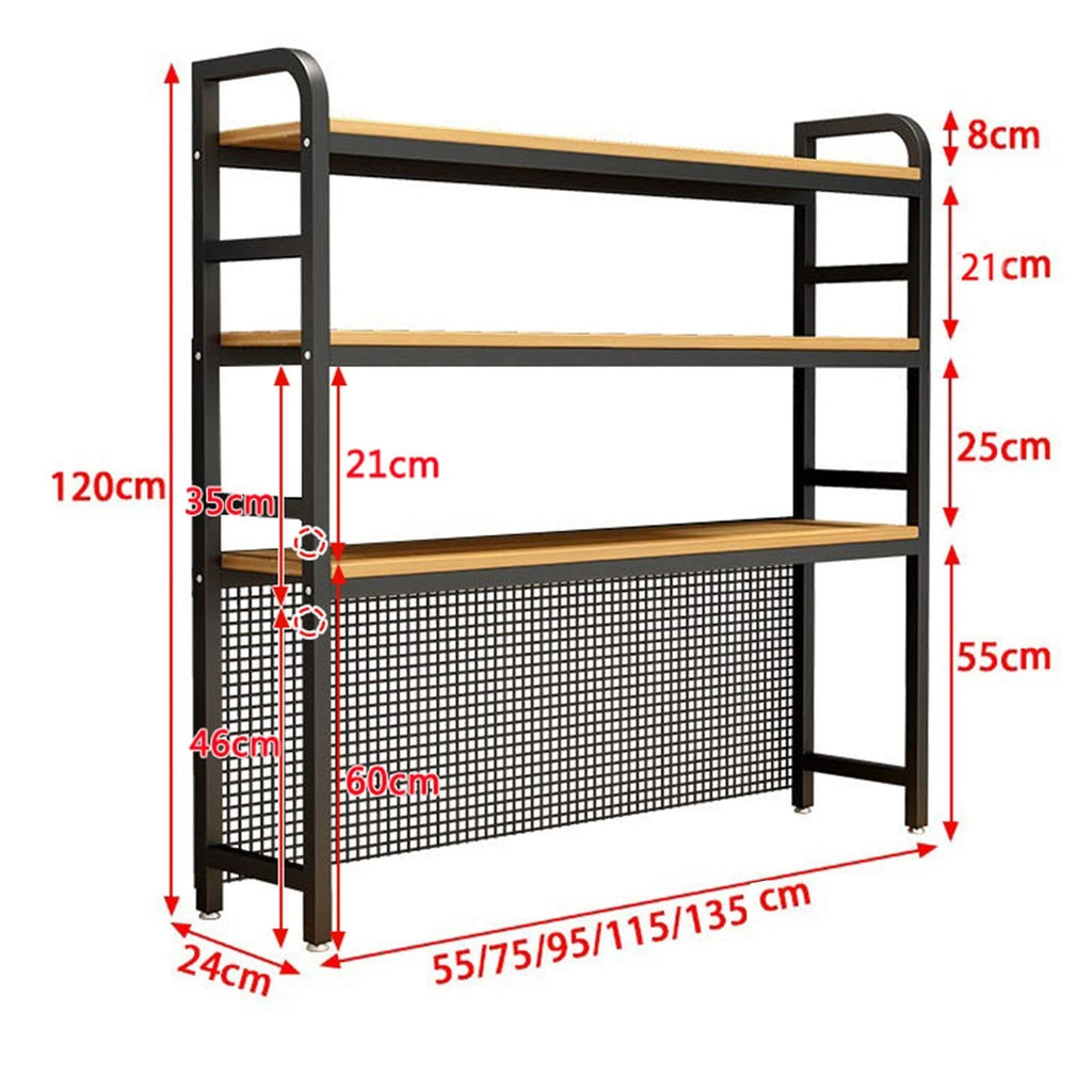 White 23-Tier Wrought Iron Desktop Bookshelf N873