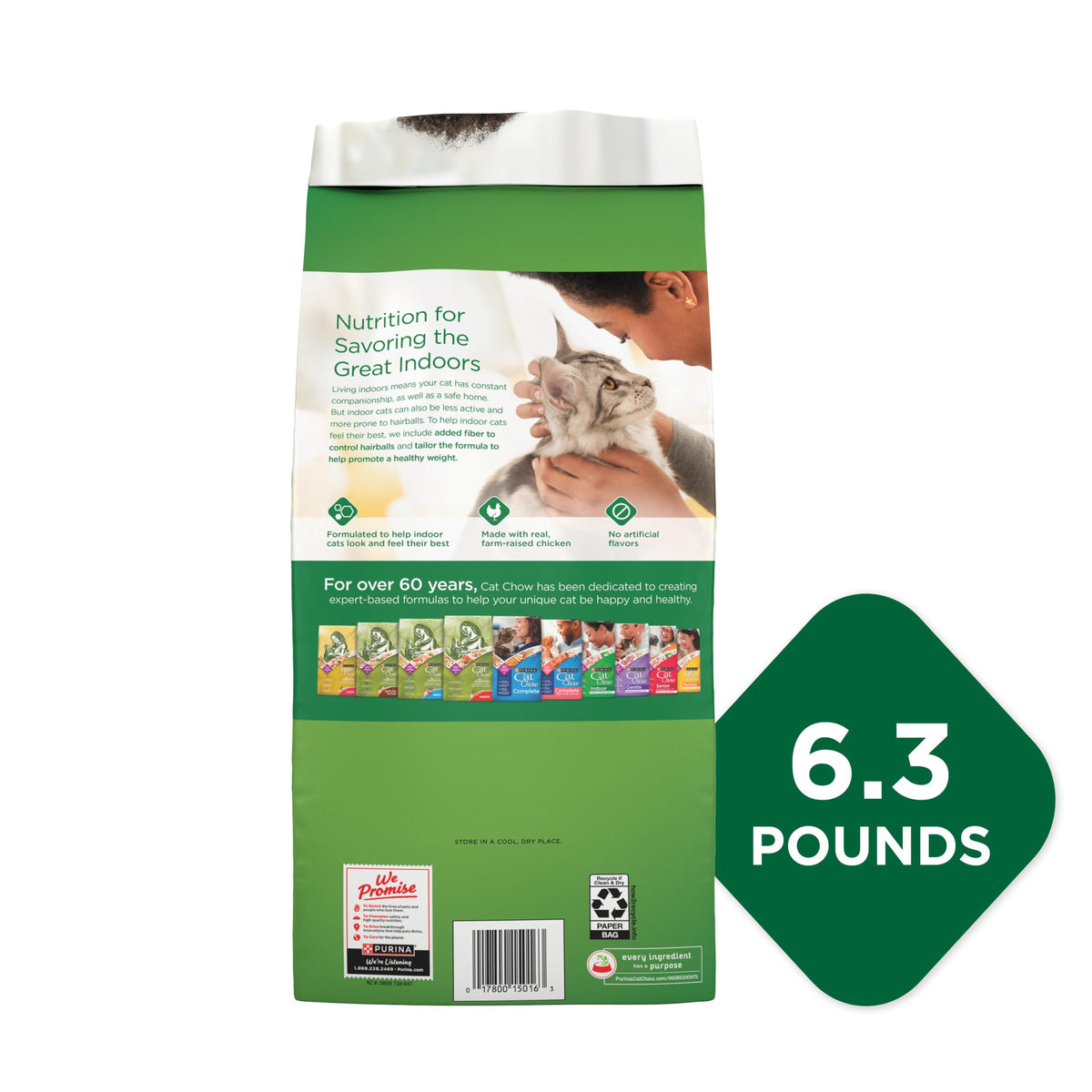 Indoor Dry Cat Food 6.3 lb. Bag P144