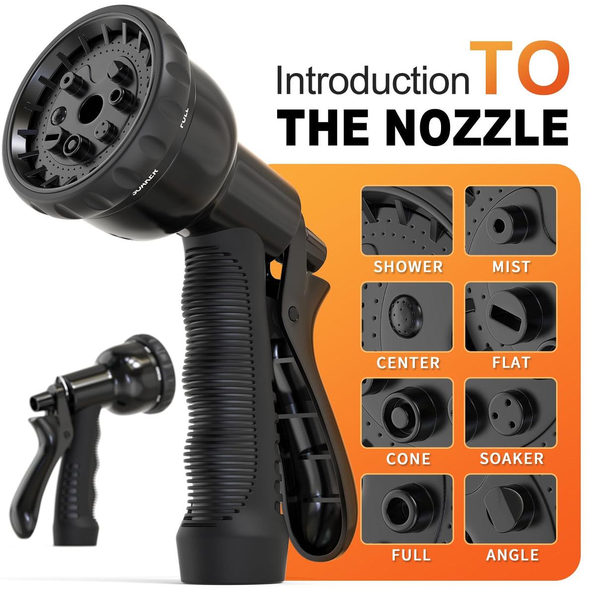 100FT x 3/8" Coil Expandable Garden Hose with 8 Patterns Spray Nozzle K757