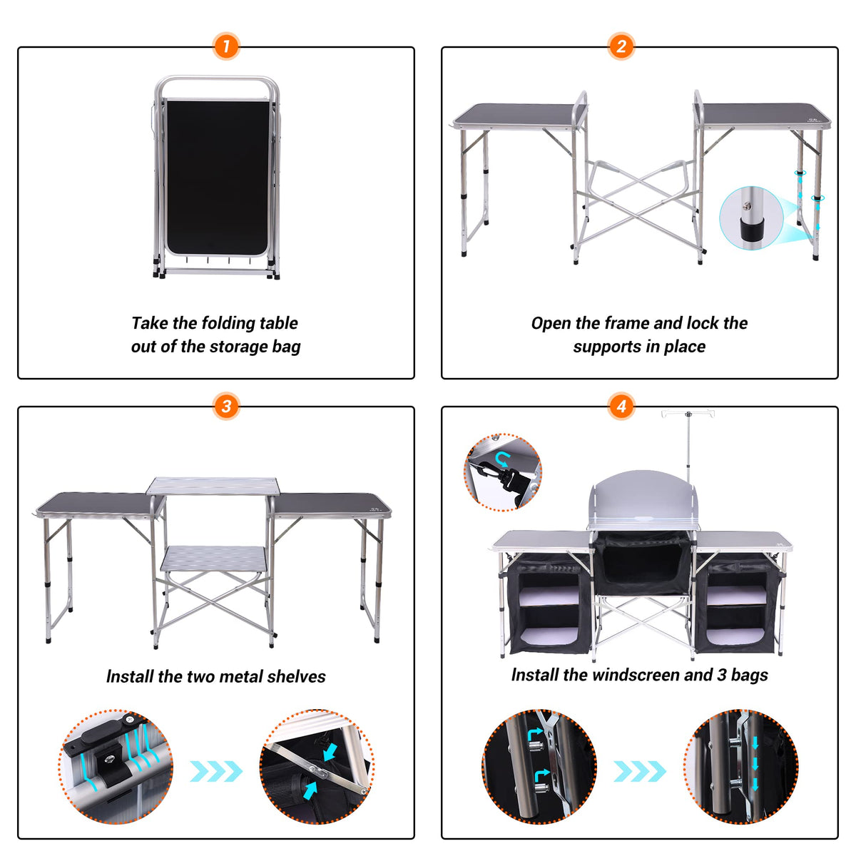 Folding Camping Cook Table N227568