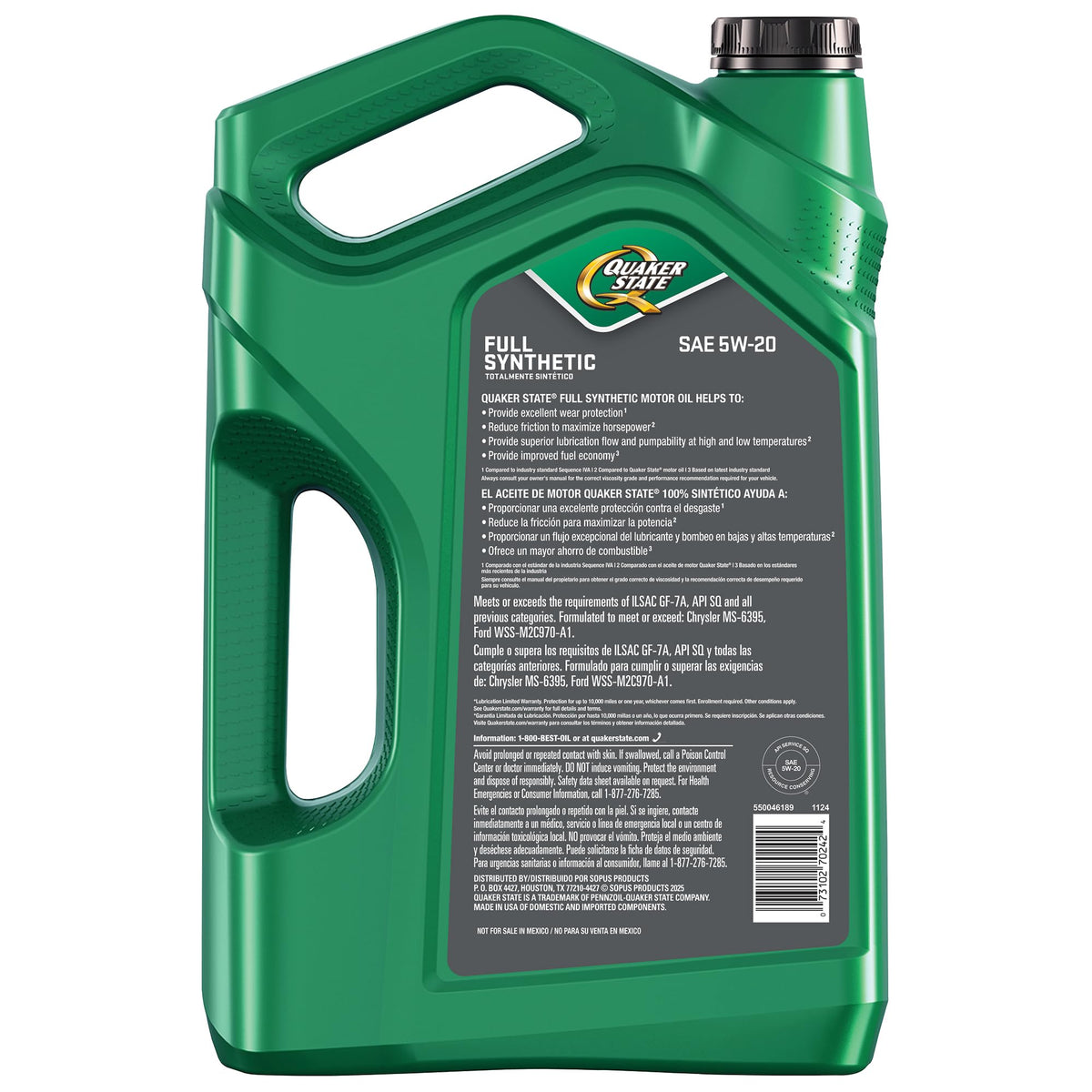 Full Synthetic 5W-20 Motor Oil, 5-Quart R213563