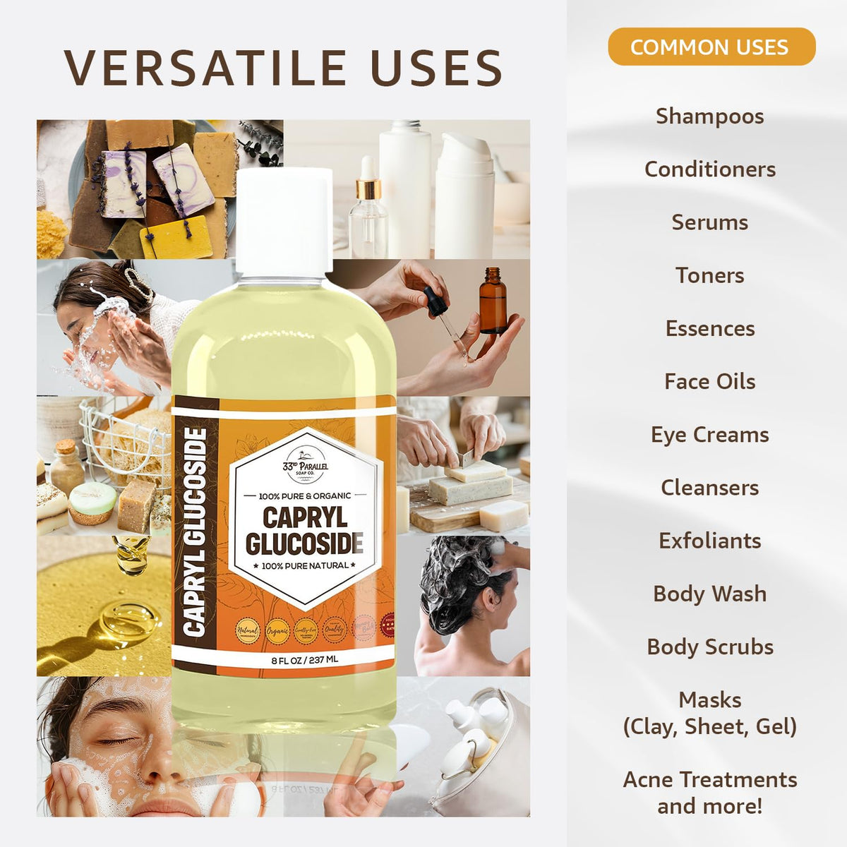 Capryl Glucoside Liquid Surfactant 16 oz O222326