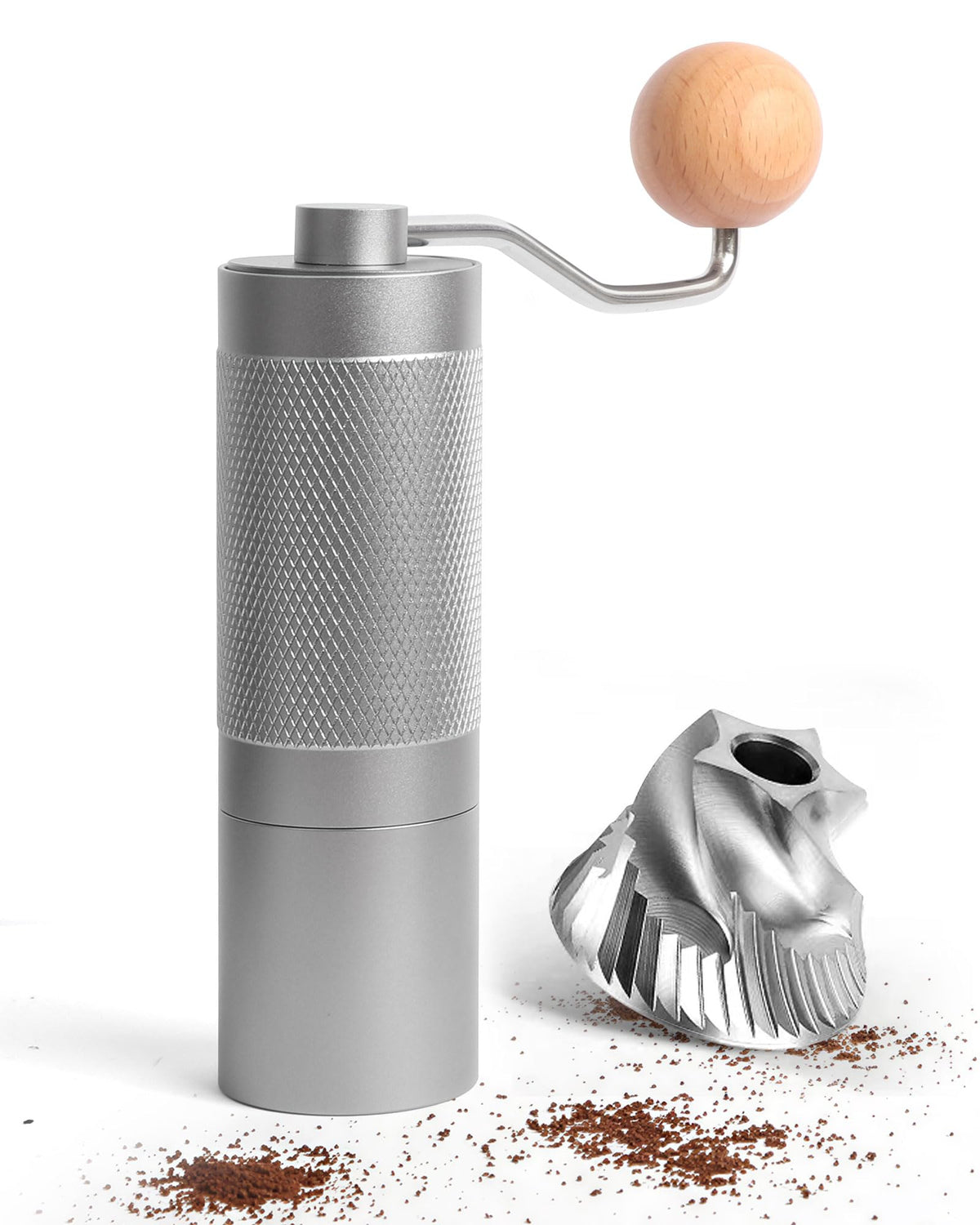 Manual Stainless Steel Conical Burr Coffee Grinder with Adjustable Settings Z531491