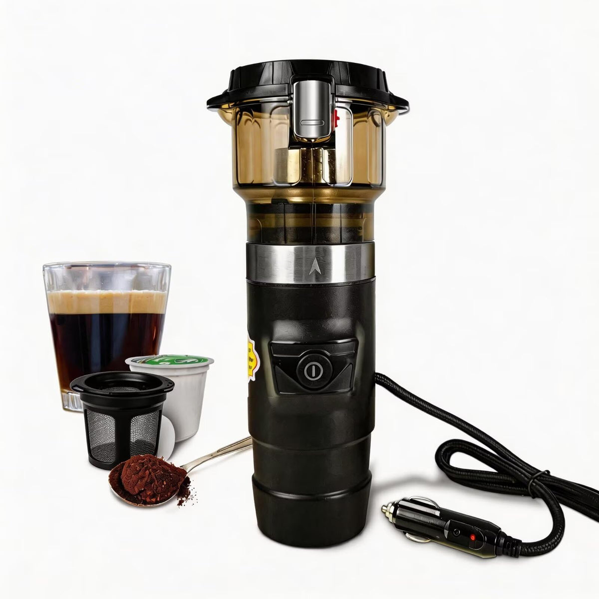 12V Portable Single Serve Car Coffee Maker with Reusable Filter D806