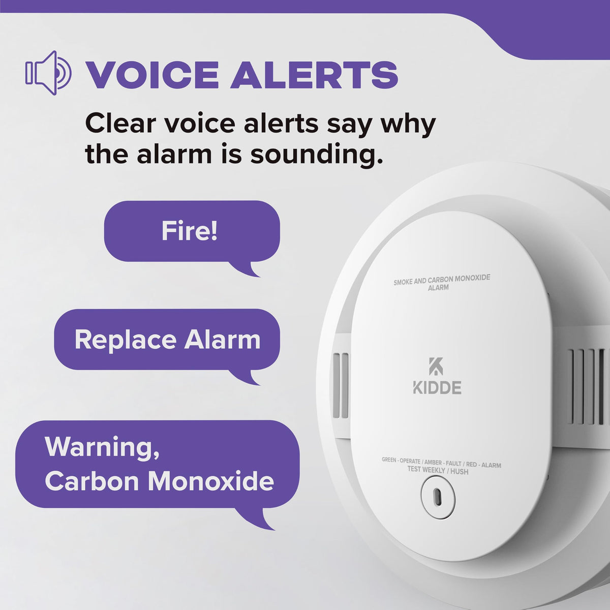 Smoke & CO Detector, AA Battery-Powered, 3 Pack L442836