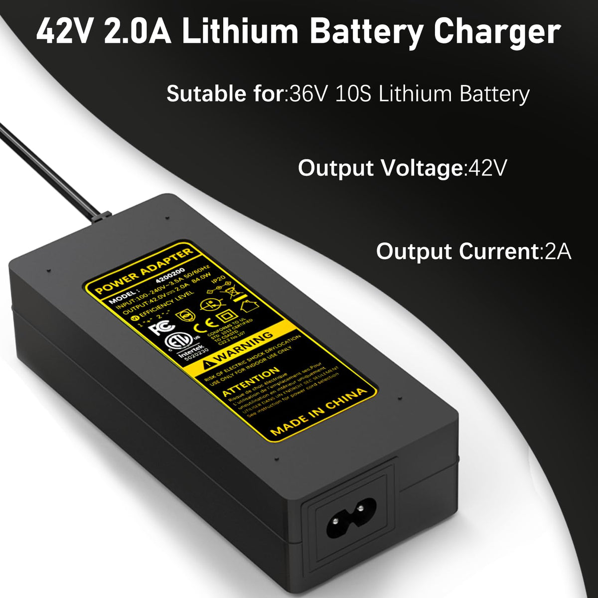 42V 2A Electric Scooter Charger with 7 Plugs M207