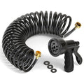 100FT x 3/8" Coil Expandable Garden Hose with 8 Patterns Spray Nozzle K757