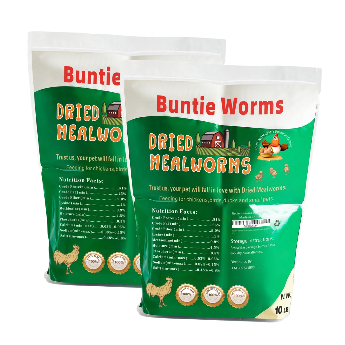 20LB Dried Mealworms F571