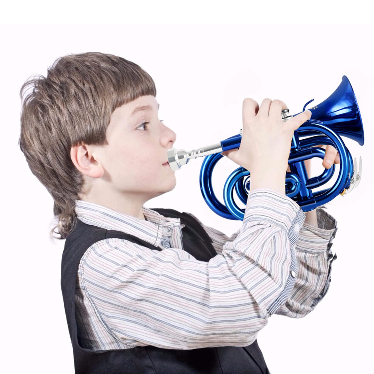 Bb Brass Pocket Trumpet with 7C Mouthpiece W59428