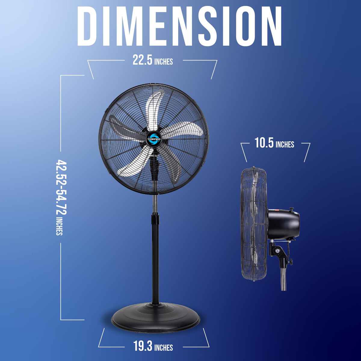 20 Inch 3 Speed Oscillating Pedestal Fan P334570