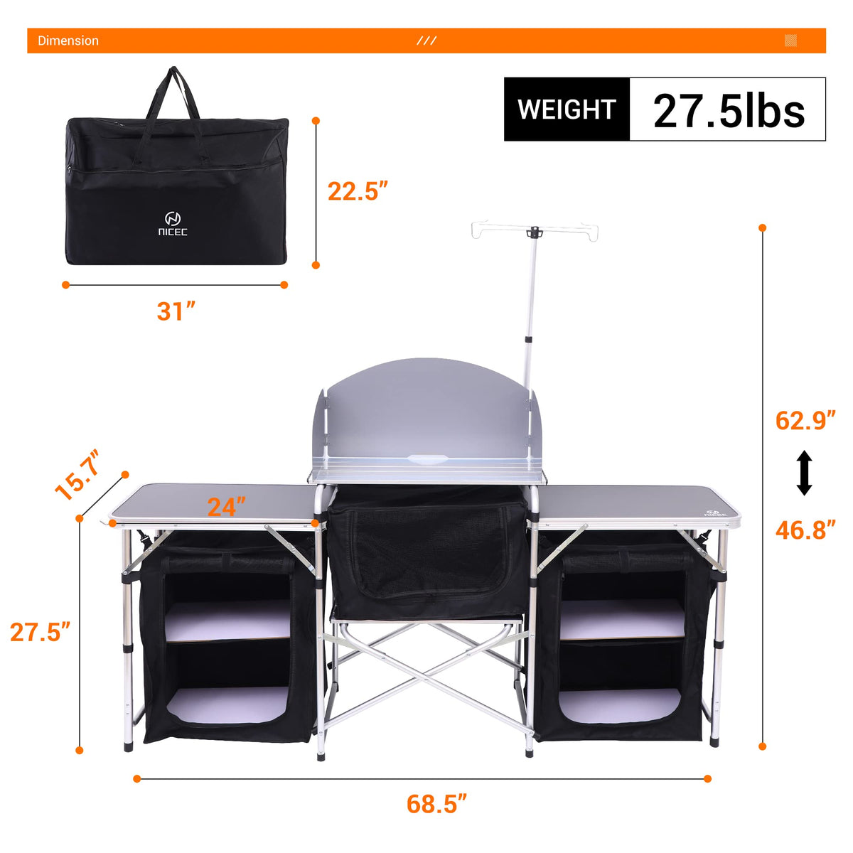 Folding Camping Cook Table N227568