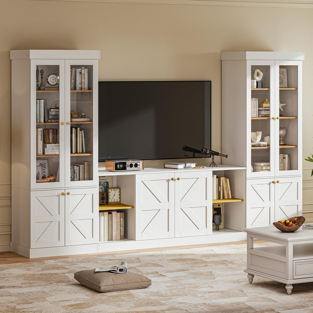 White TV Stand Entertainment Center X276164