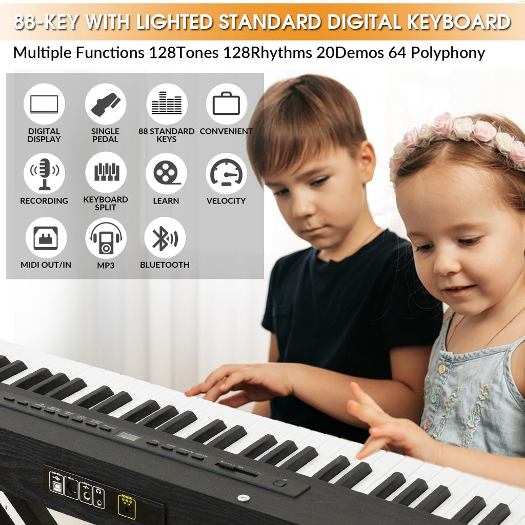 88 Key Semi Weighted Digital Piano with Stand M242