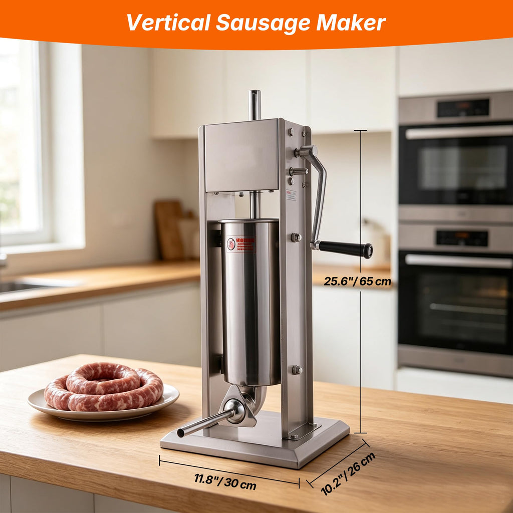 Stainless Steel Vertical Sausage Stuffer 11Lb/5L E9820