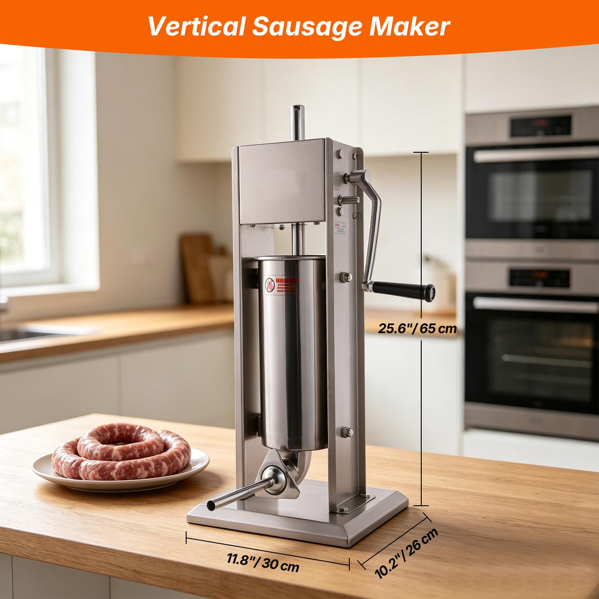 Stainless Steel Vertical Sausage Stuffer 11Lb/5L E9820