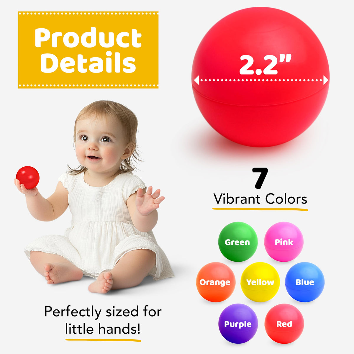 Ball Pit Balls with Reusable Storage Bag G6179