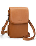 Genuine Leather Crossbody Bag with RFID Blocking Card Slots O591428