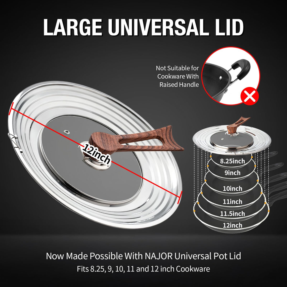 Universal Pan Lid with Tempered Glass O611