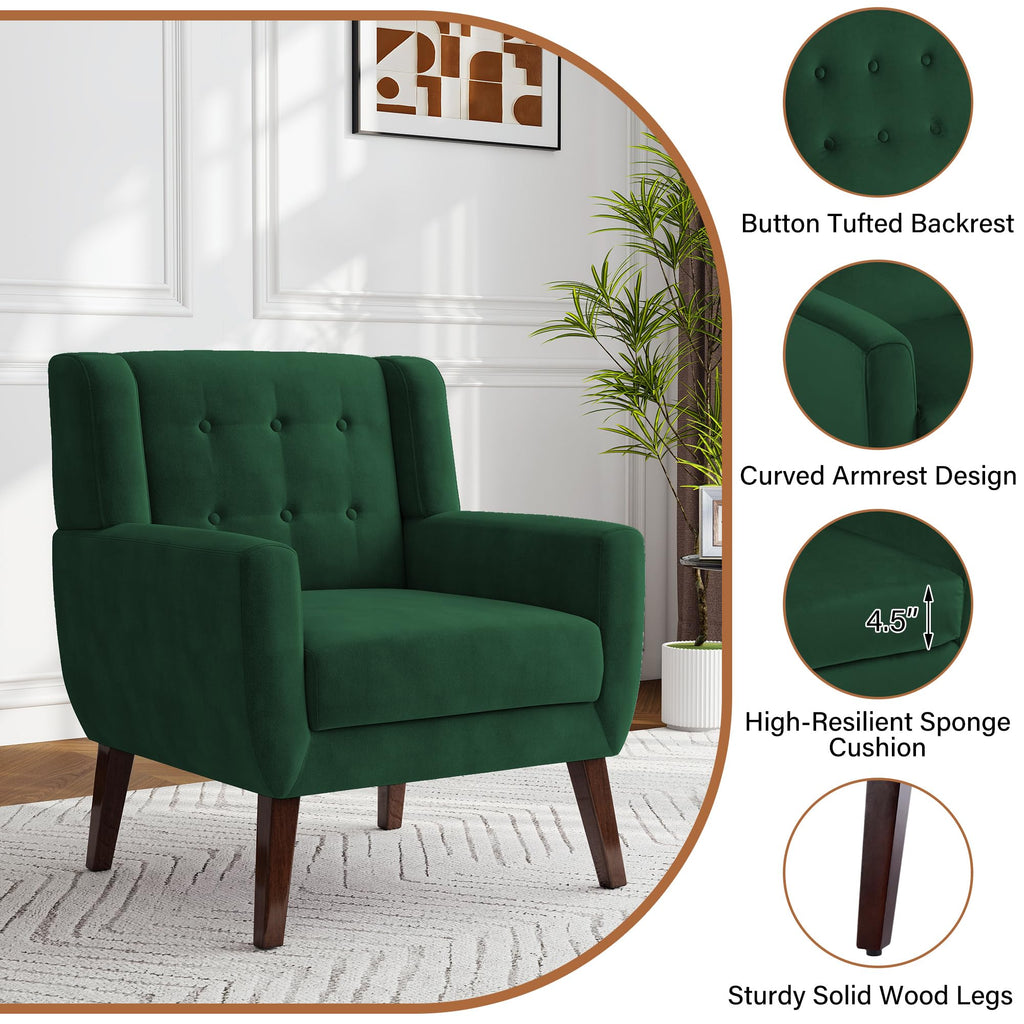 Velvet Accent Chairs Set of 2 O603773