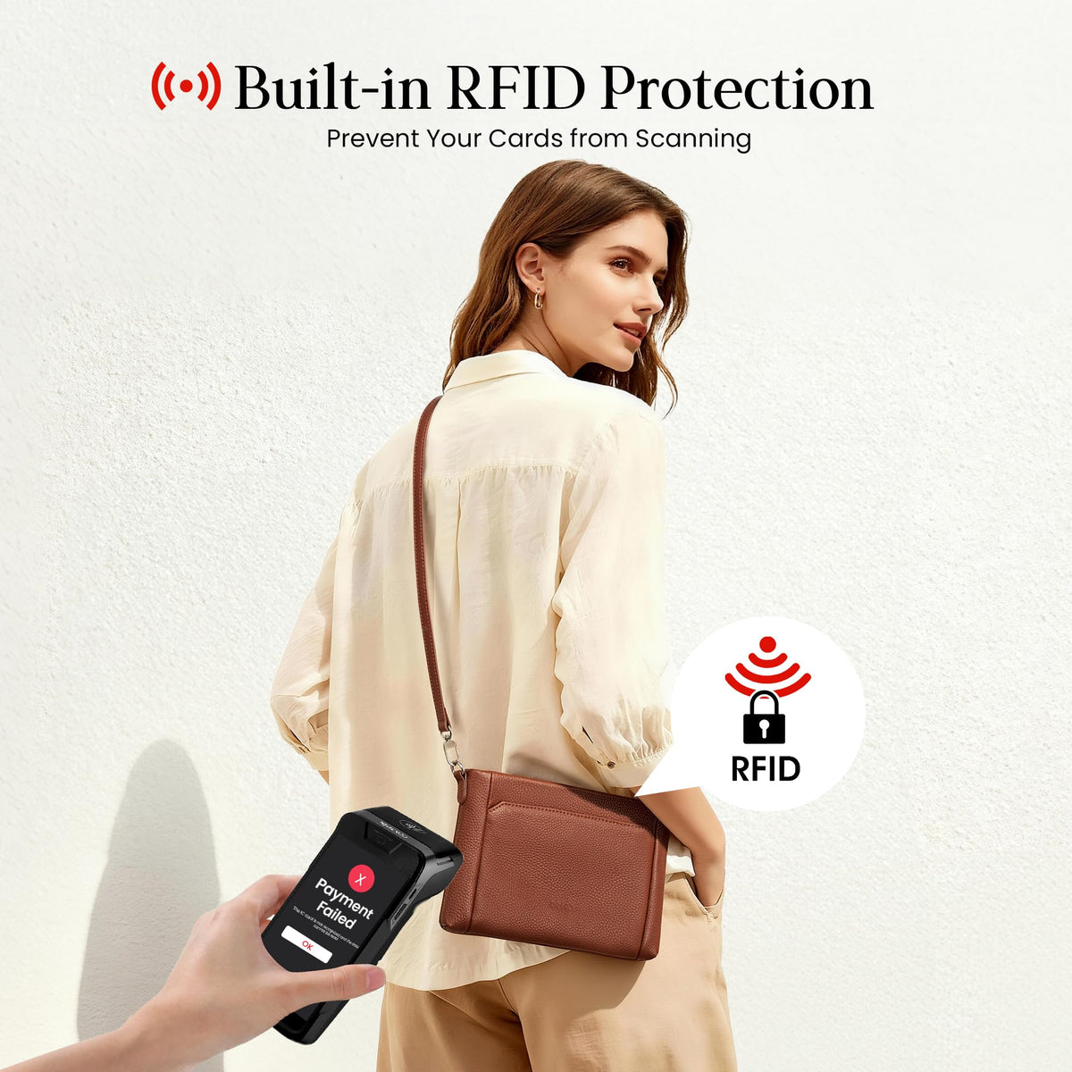 Genuine Leather Wristlet Wallet with Built in Wallet J85167