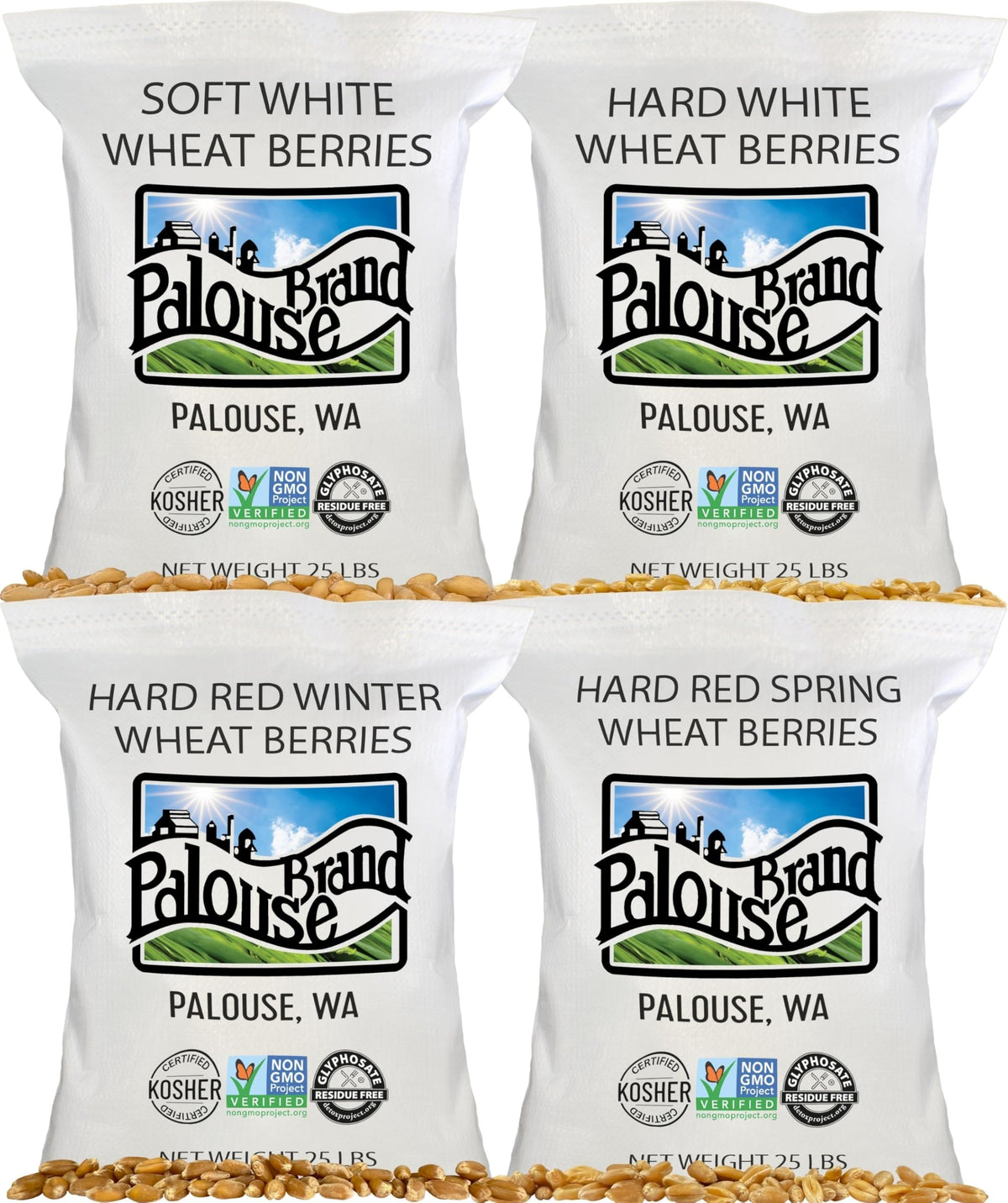 Hard Red Winter and Spring White Wheat Berries 100 LBS F20715