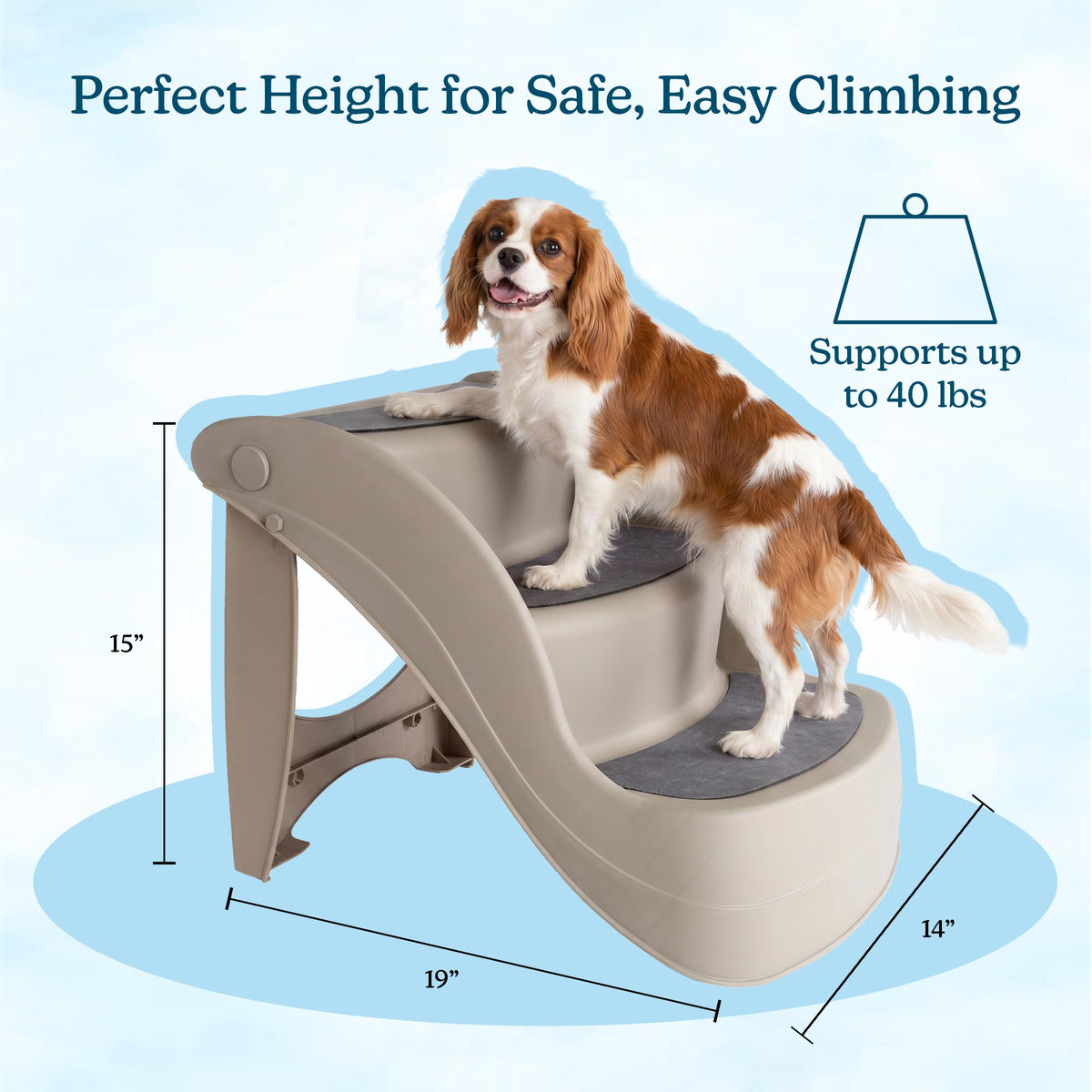 3-Step Dog Stairs with Safety Locking Pins T3317
