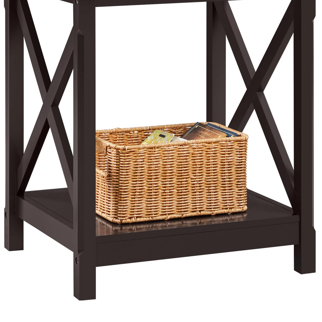 Espresso 20 x 18 Inch End Table Set of 2 V259249