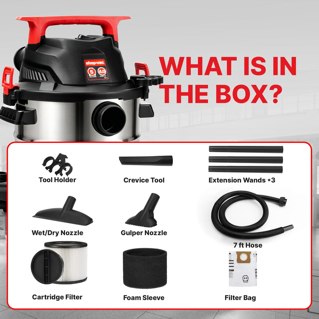 Wet/Dry Vacuum with Blower, 5 Gallon, 4 Peak HP O936