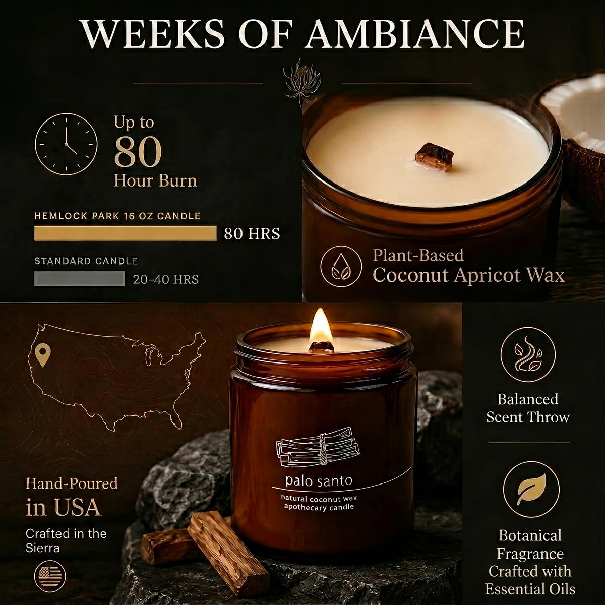16 oz Wood Wick Candle Y2743
