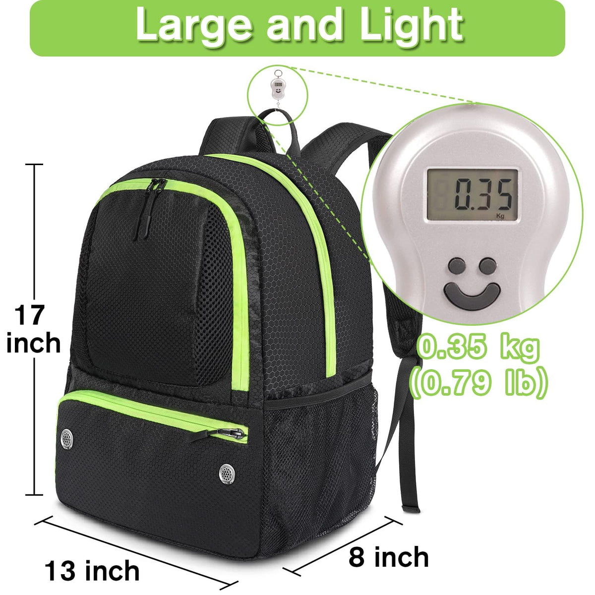 Soccer Backpack with Ball Holder and Shoe Compartment Q30522