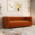 Orange Velvet 3 Seat Sofa R848228